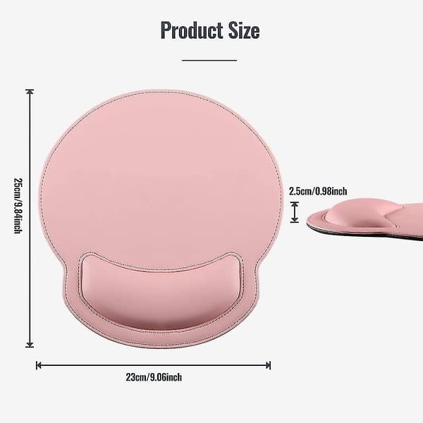 Musematte med håndleddsstøttepute PU Kunstlær Ergonomisk Sklisikker Tilbehør for Offi