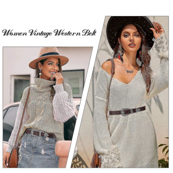 Western Belter For Dame - Vintage Western Design Dame Cowgirl Midjebelte  For Bukser Jeans Kjoler aa68 | Fyndiq