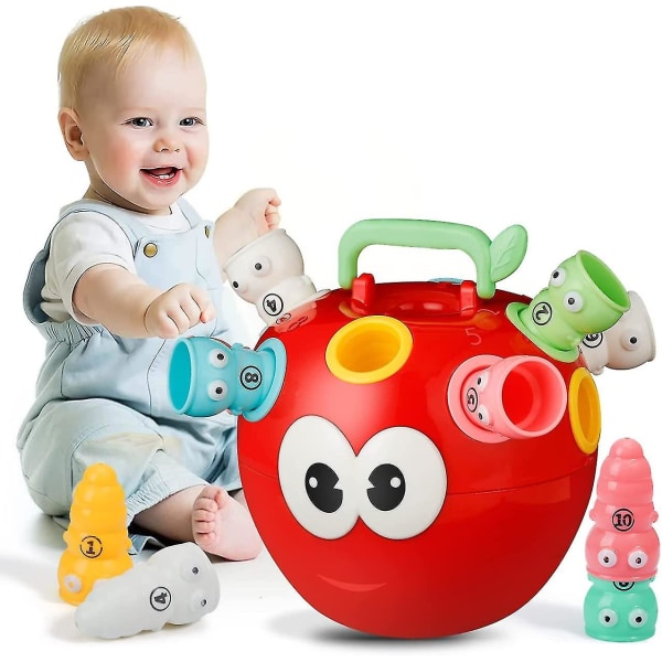 Søt epleformsortering sensoriske leker for barn for småbarn