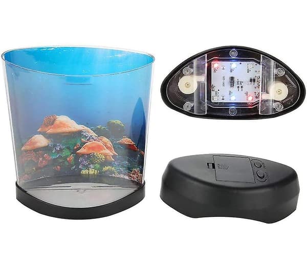Usb Akvarium Stemningslys Bærbar Mini Skrivebords Akvarielampe Farveskift