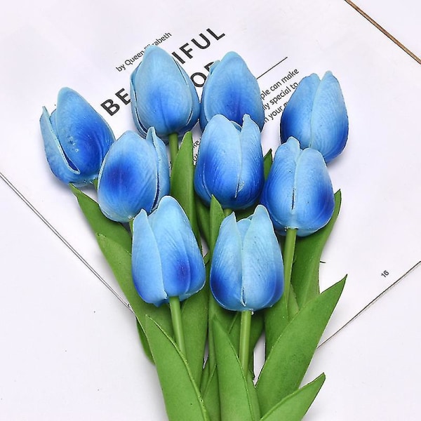 10 stk. Kunstige Blomster Kunstig Blomst Tulipan Latex Material Ægte Touch Til Bryllup Værelse Hjem Hotel Fest Dekoration Og Diy Dekor 8 10pcs