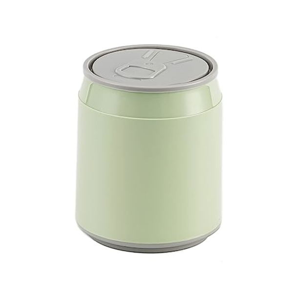 Mini-sopbordspapperskorg, papperskorg med trycklock, 1,8 L / 0,48 Gal avfall green