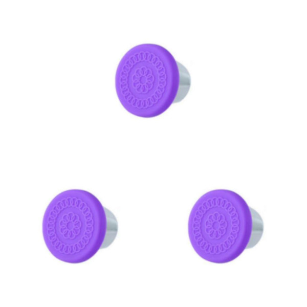 1/2/3/5 Bred Stålkop Dressingbeholder Forsegling Salatdressing Kopper purple lid 3PCS