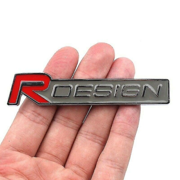 Volvo R Design Punainen Hopea Maski Embleemi Etu Embleemi Xc60 V70 S60 V40 V60 C30 V50