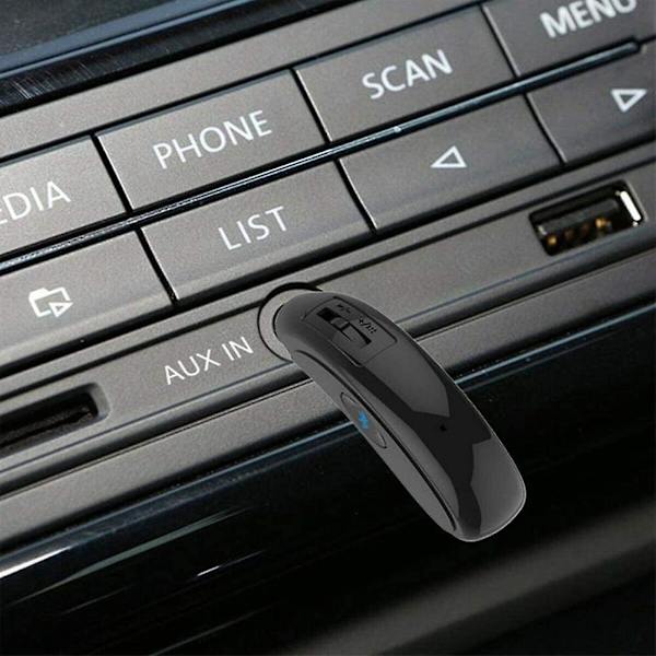 Bilstereo Bluetooth-adapter, Bluetooth-mottaker med 3,5 mm trådløs AUX-kontakt, for lydhøyttalersystem