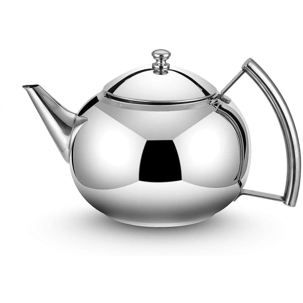 Tekanne med infuser for løse teblader, 2 liter, rustfritt stål
