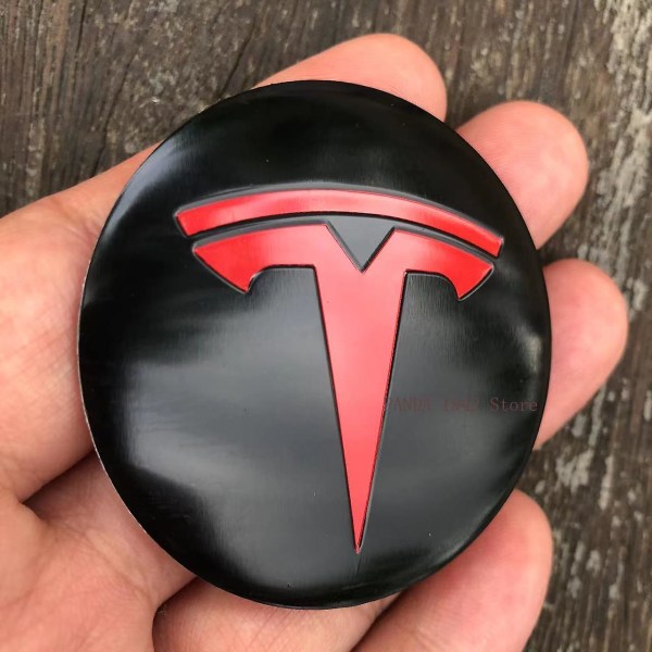 4 stk. Hjulnavkapsler Center Cover Emblemer Mærkat Til Tesla Model 3 Y S X Flere Farver