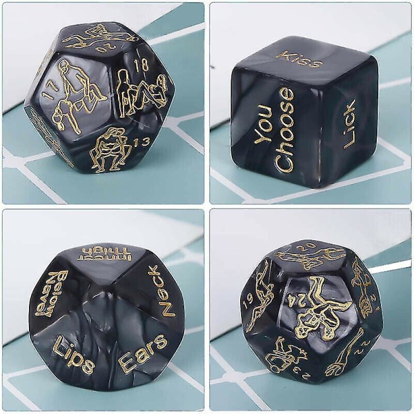 4/6 kpl Aikuisten Pariskunnan Rakkausnoppaa Hohtava Hauska Noppa Asento Noppa Rakkauspeli Leikki 4PCS