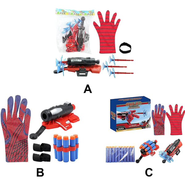 Spider Handsker Mænd Web Shooter Til Børn, Launcher Spider Børn Plastik