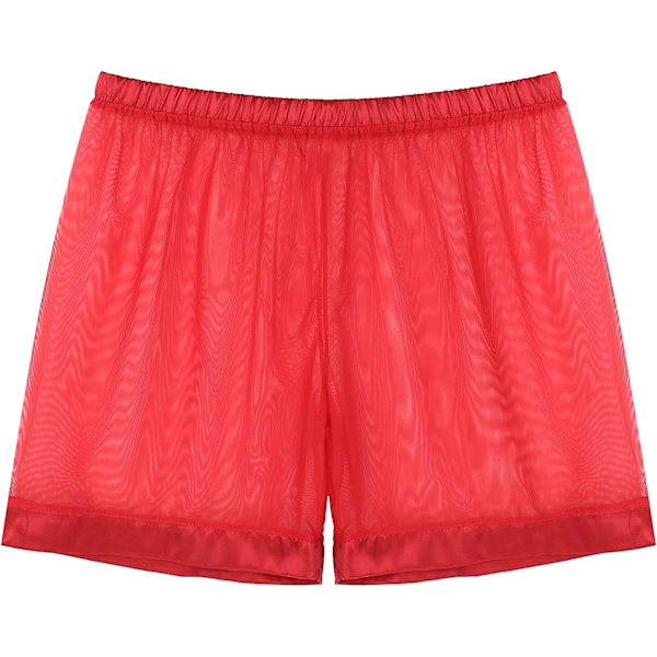 Herr Mesh Genomskinliga Lösa Lounge Boxershorts Underkläder Sommar Strandkläder  S-3xl