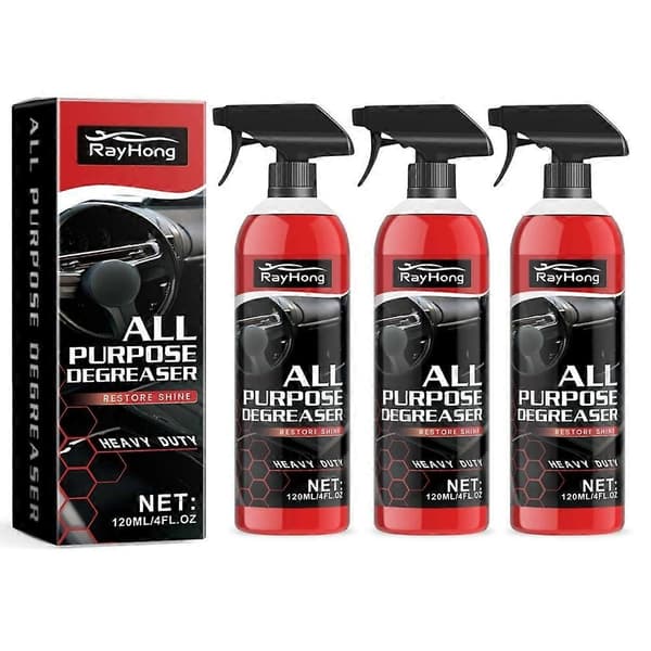 1-3x Bil Multifunksjonsrens Stoffsete Ratt Hjul Bilkarosseri Interiør 120ml 3pcs