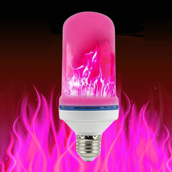 Flammande LED-lampa glödlampa 2-pack red E27