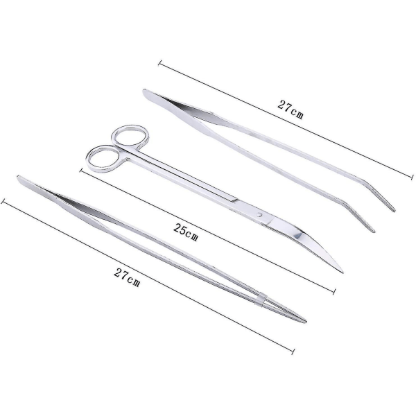 3 in 1 ruostumattomasta teräksestä valmistettu spatula akvaariosäiliöpinsetit sakset set akvaariokasveille