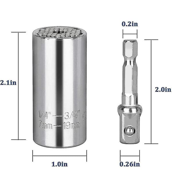 Universal Socket Nøkler, Multifunksjonelt Håndverktøy, Universal Socket, Liten Og Bærbar; (7-19mm)