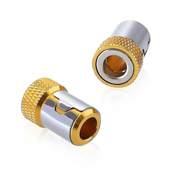 Universal Magnetiserbar Ring Magnetstål Til 6,35 Mm Skruetrækkerbits (2stk, Gul)