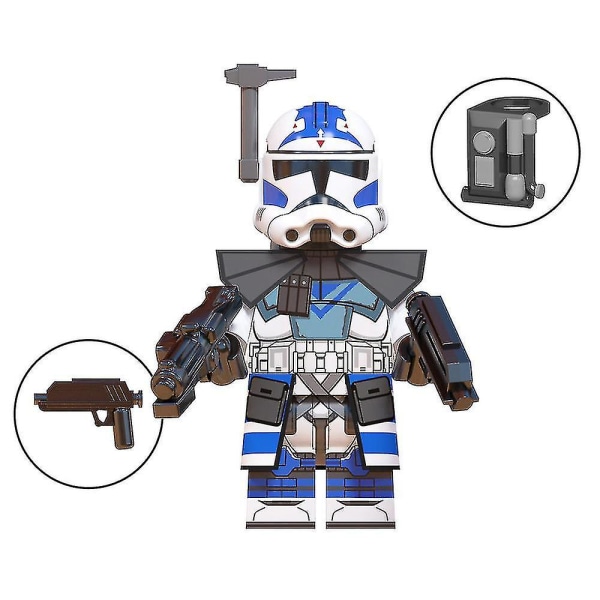 8 st Star Wars minifigurer Byggklossar Echo Jesse Rex Samlarfigur sammansatta leksaker Barn Fans Present