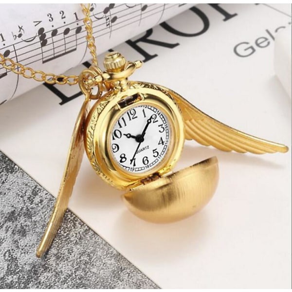 Harry Potter Golden Wings Snitch Action Toys Watch Quartz Watch Halskjede Quidditch Baller Snitch Toy Fly Thief Klokker