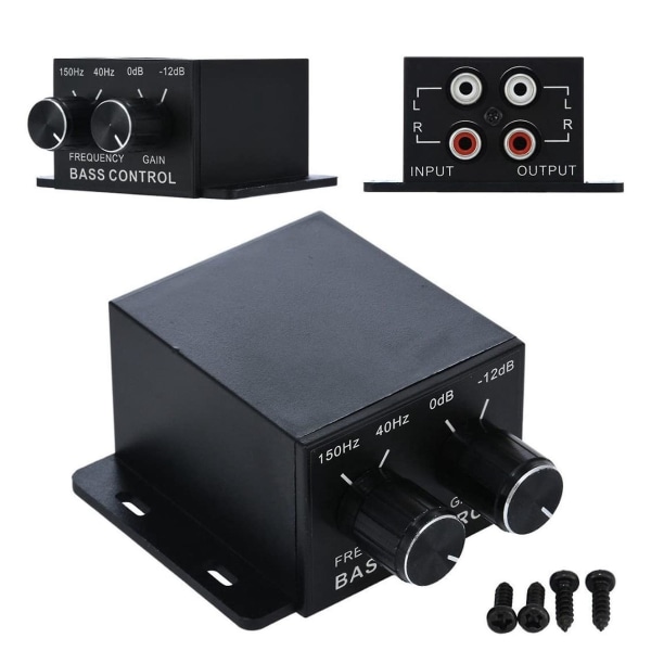 Auton äänenvoimakkuuden säätövahvistimet Basso Subwoofer Stereo Equalizer Ohjain 4 Rca