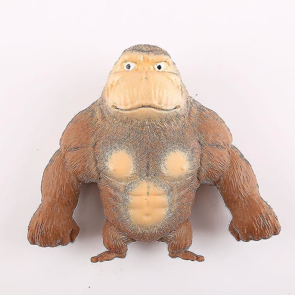 Gorilla-figuurilelu, erittäin suuri squishy Gorilla elastinen gorilla-apinalelu, pehmeä venyvä gorillafiguuri, lateksi Gorilla-fidget-lelu Brown 15*12