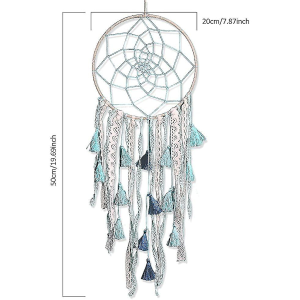 Käsintehty Unelmien Saalistaja, Bohemian Macrame-Seinätekstiili Mandala Kuu Unelmien Saalistaja