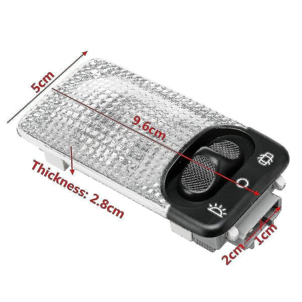 Taklampe for bilens interiør, leselys for Citroen C1 C2 C3