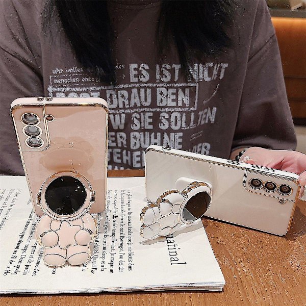 6d Plating Astronaut Hidden Stand Case Cover Yhteensopiva Samsung Galaxy S23 Ultra/s23 Plus/s23 Kamerasuojalla Purple S23 Ultra