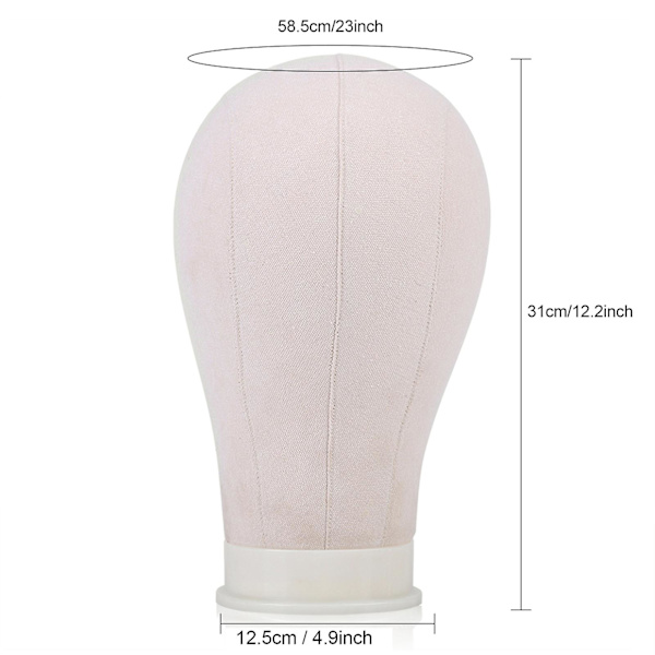23 tommers lerret hode parykk modell making mannequin hode hatt hodeplagg cap display manikin modell