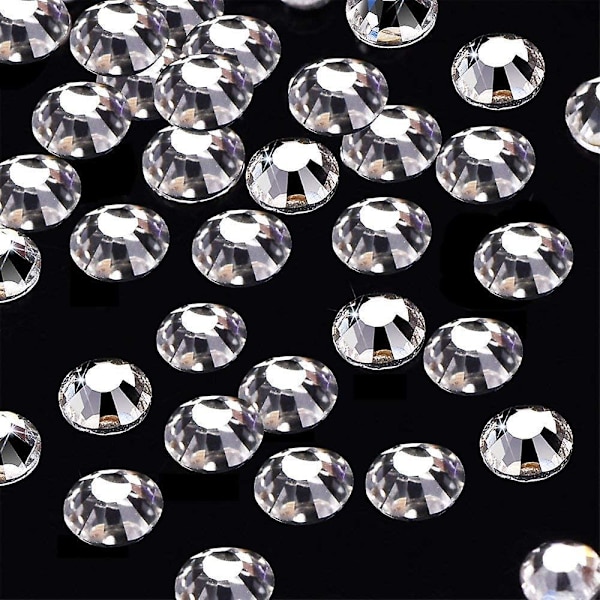 1440 kappaletta Ss16 / 4mm kirkkaat kristalliset litteät takakappaleet loistavat pyöreät strassihelmet lasi
