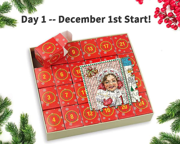 Juletelling Puslespill Blindboks Julekalender Puslespillpynt