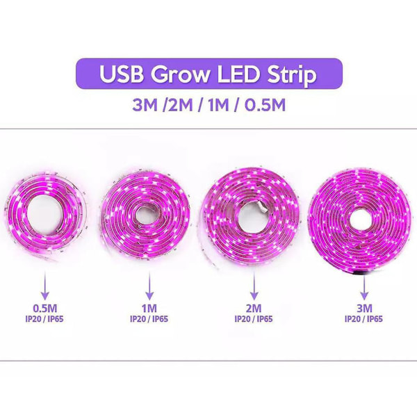 Grow Led Trimmable Innendørs Plante Stripe Fleksibel Selvhjelpende