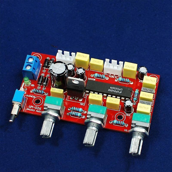 Lm1036 Op-amp Hifi Forforsterker Preamplifier Volum Tone Diskant Loudness Kontrollkort Preamp Fini