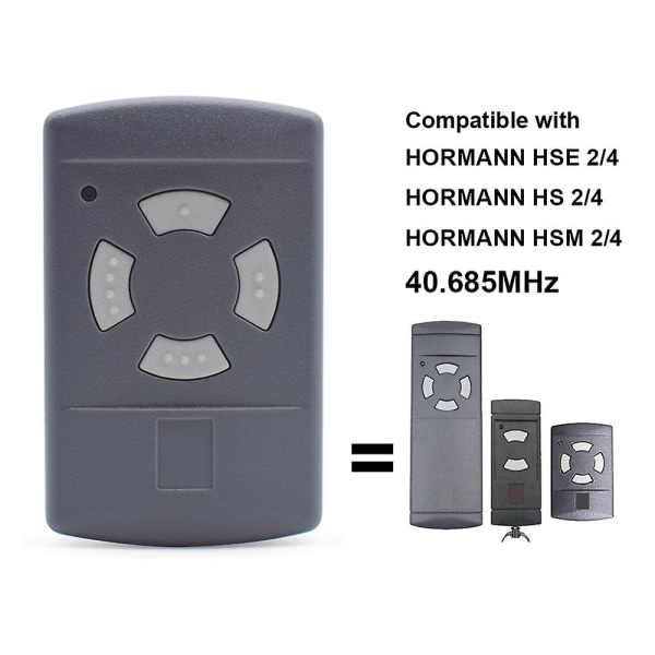 For Hormann Hsm2 / Hsm4 / Hse2 / Hse4 40 grå knapper 40,685 Mhz erstatningsfjernkontroll