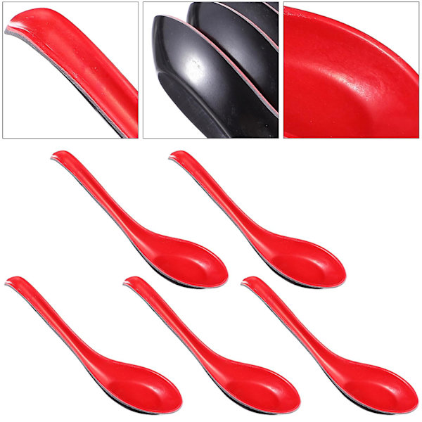 10 stk. Plastik Suppeskeer Husholdningsmad Serveringsskeer Multifunktionelle Skeer
