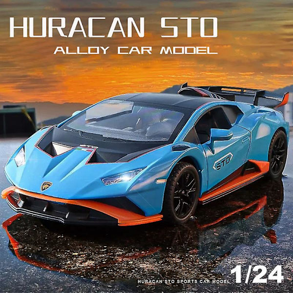 1:24 Lamborghinis Huracan Sto -seosauto, metallivalu, leluauto, maastoautot, automalli, simulointikokoelma, lasten lahja