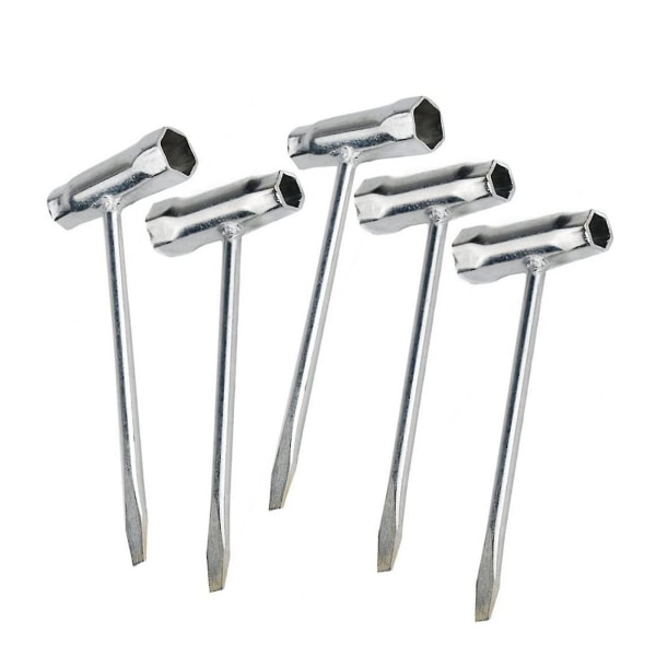 5 st 13 mm X 19 mm skiftnyckel T-form multifunktionell metallkombinationsskruvmejsel och skiftnyckel för Stihl motorsågar