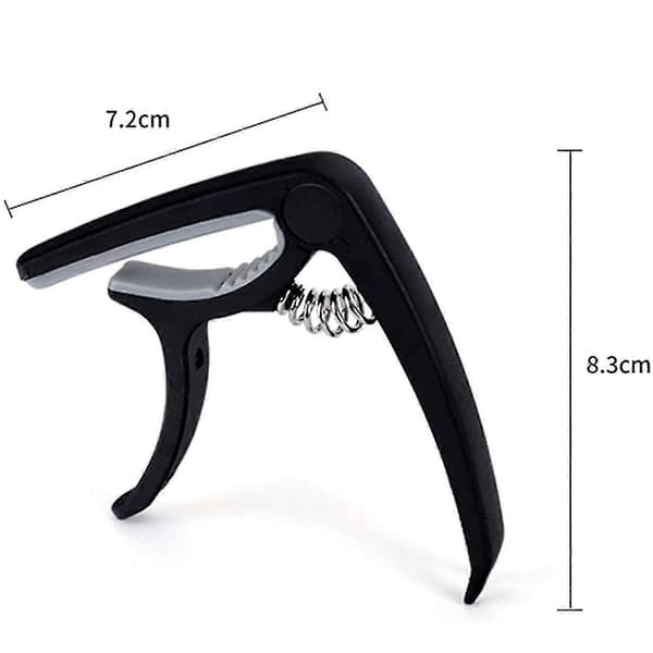 Gitarr Capo Silikonkudde Metall Capo Trigger Tuned Clip (svart)