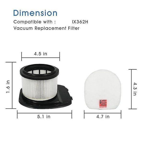 Reservedeler HEPA-filtre for IZ162H IZ363HT IZ440H IZ4