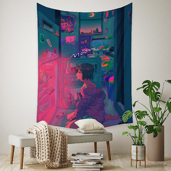 Wekity Anime Gobelin Estetisk Kunst Hjem Bakgrunn Stoff Dekor Gave Boho Gobelin For Stue Soverom Innredning (614-29, 39 X 59 Tommer )