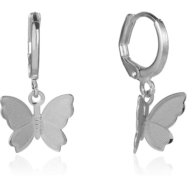 Fjärilsörhängen Elegant Animal Dangle Charm Örhängen Fjäril Huggie Drop Örhängen För Kvinnor Flickor