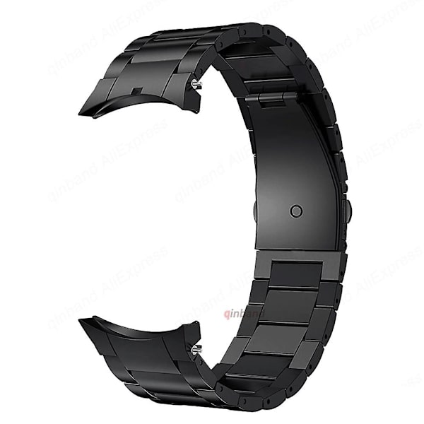 Passande för inga luckor Titan Metall Rem för Samsung Galaxy Watch 5 Pro 45mm 40mm 44mm Bälte Klockarmband för Samsung Watch4 Classic 46mm 42mm Klocka Str Black R890 Watch 4 46mm