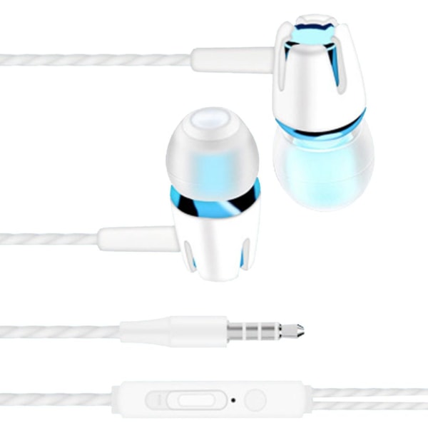 3,5 mm in-ear kablet innebygd mikrofon Volumkontroll Headset Smarttelefon-pc