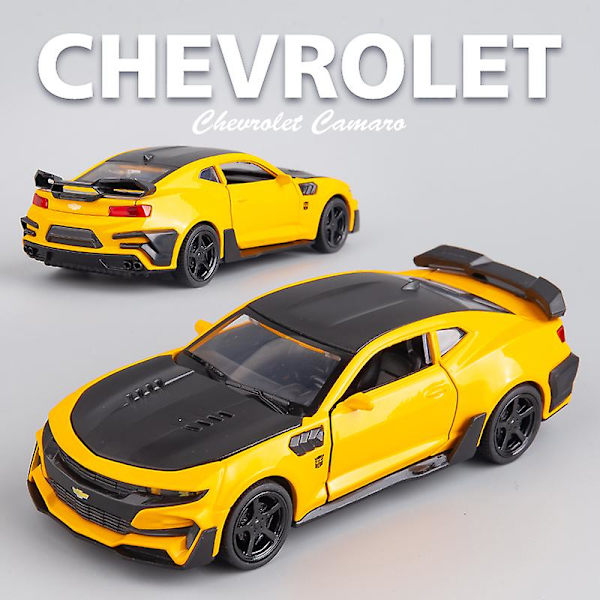 Uusi 1:32 Chevrolet Camaro -seosmalli, valettu ja leluautot, ilmaiset toimituslapset Lelut lapsille Lahjat Poikaleikki