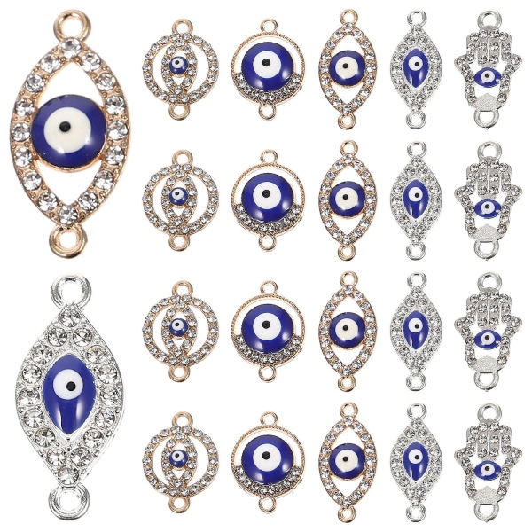 20pcs Crafts Evil Eye Charm Diy Hanging Evil Eye Connectors For Jewelry Making Findings Evil Eye Gifts