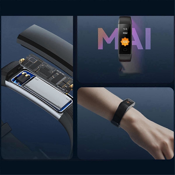 Fitness Pedometer Ur Smartwatch uden Bluetooth og App - Trin tæller, Søvnmonitor og Kalorie Tracker (Sort)