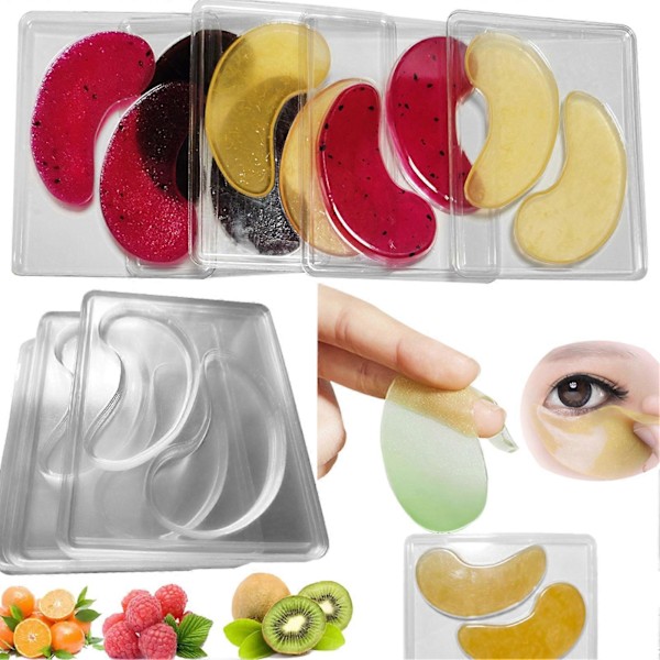 12 stk. DIY Under Eye Patches Forme Sikker Sund Naturlig Genanvendelig Transparent Øjenmaske Patch Bakke Plade CNO.121389