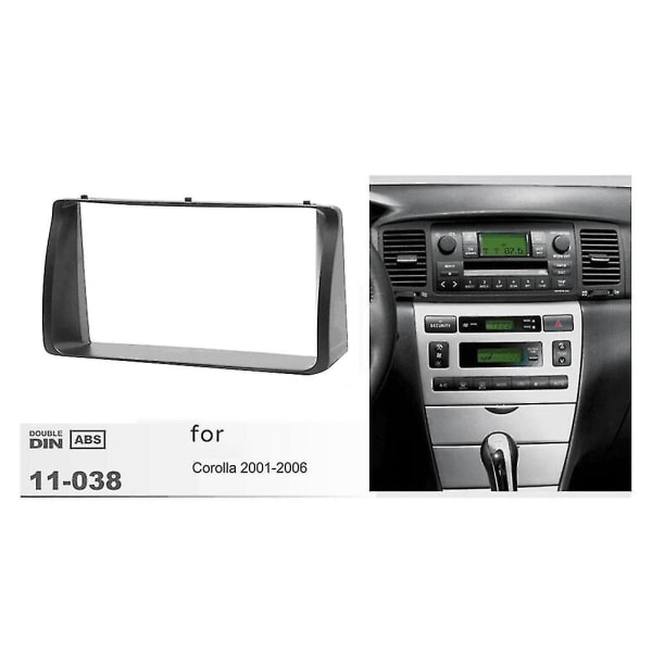 Bilde dashbordramme radio fascia dash Mp5-spiller Dvd-adapterramme for Corolla 2001 2002 2003 2004