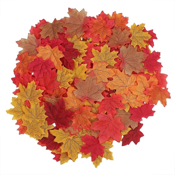 150pcs Artificial Fall Maple Leaves Ideal For Weddings & Parties