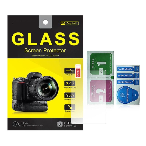 2 stk 9H Herdet Glass Skjermbeskytter Film For Canon EOS 7