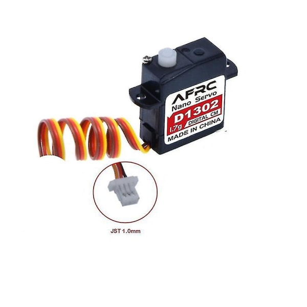 D1302 Mini 1,7 g vridmoment Mini Digital Servo Jst1.0-kontakt för Rc-modell Drone Flygplan Helikopter
