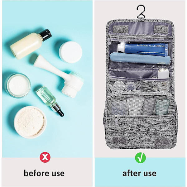 Orgawise Travel Toiletry Bag Hanging Wash Bag Portable Women Girls Cosmetic Makeup Organizer With Waterproof Drawstring Bag Pink